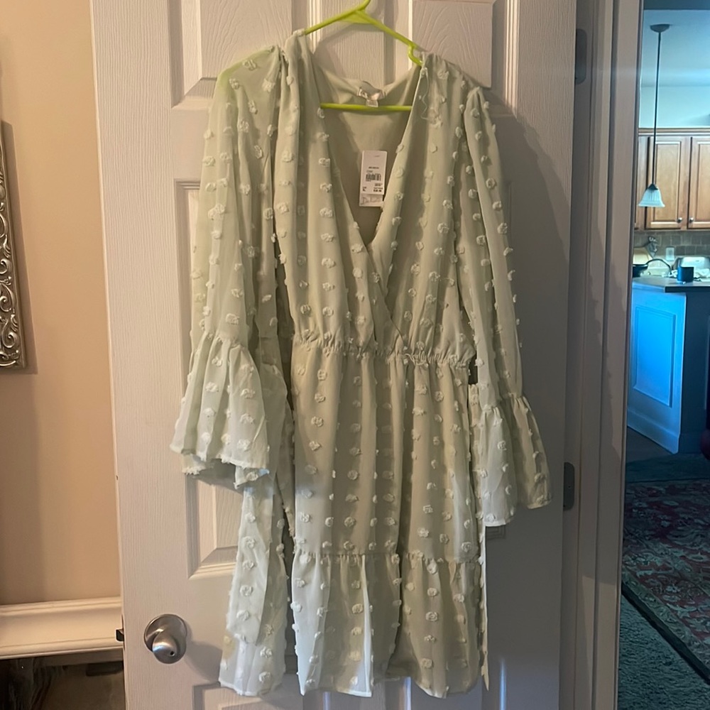 Cato Size XL Full Bloom Light Green Dress BRAND NEW!